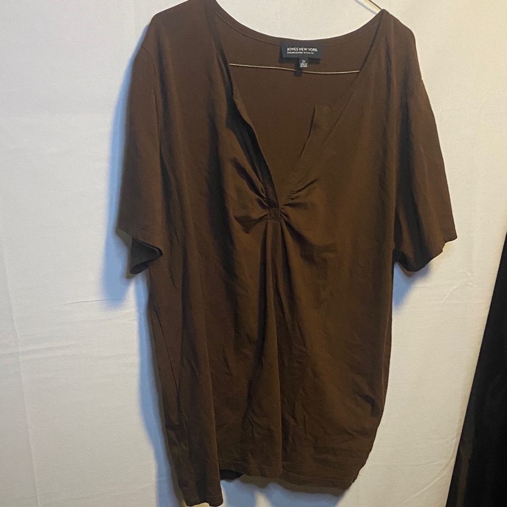 Jones New York Rich Brown Women's Blouse